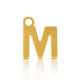 Stainless steel charm initial M Gold